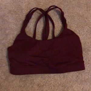 Energy bra in maroon